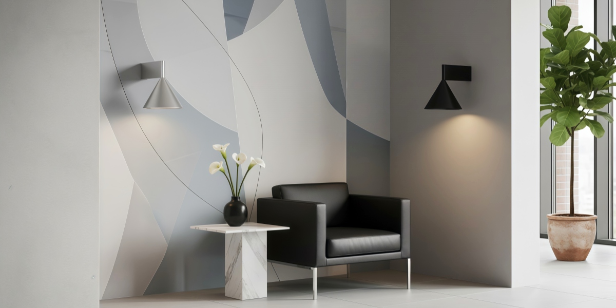 Metorq Wandleuchte in einem modernen Wohnraum