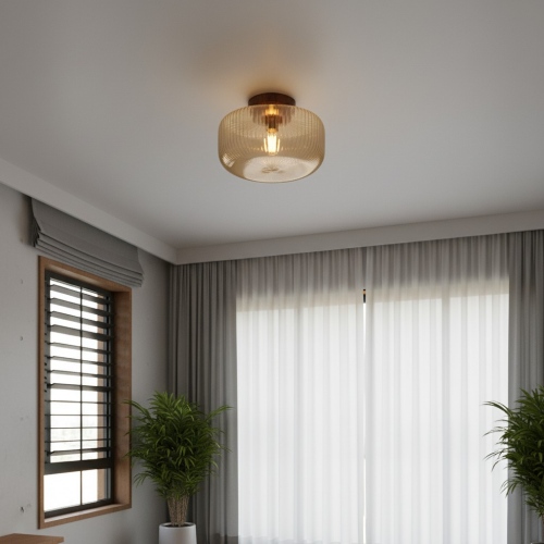 Amberflow Leuchte in einem Zimmer mit Fenster