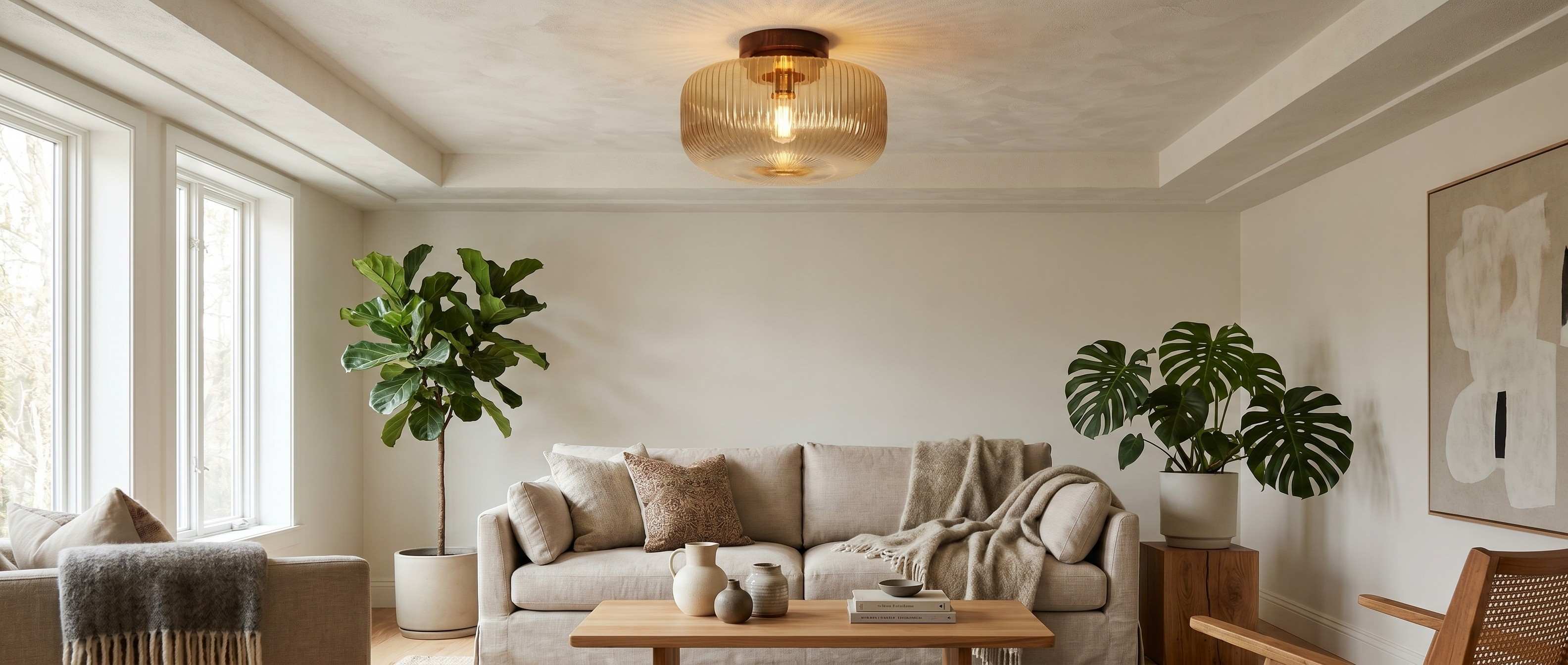 Amberflow Flush Mount Leuchte mit warmem Licht
