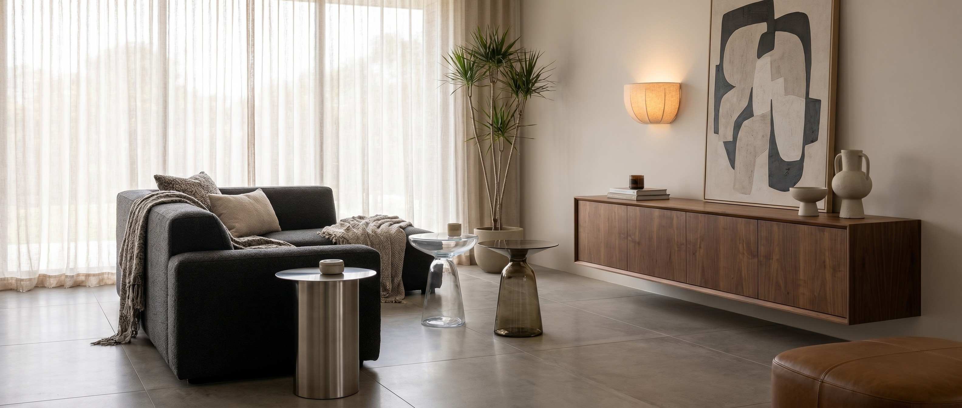 Loomis wall light in a modern living room