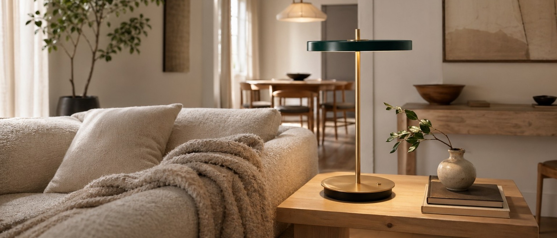 Asteria table lamp interior scene