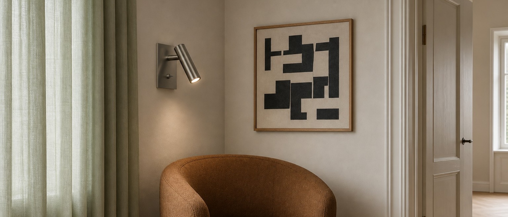 Slimlux Wandleuchte im Wohnraum