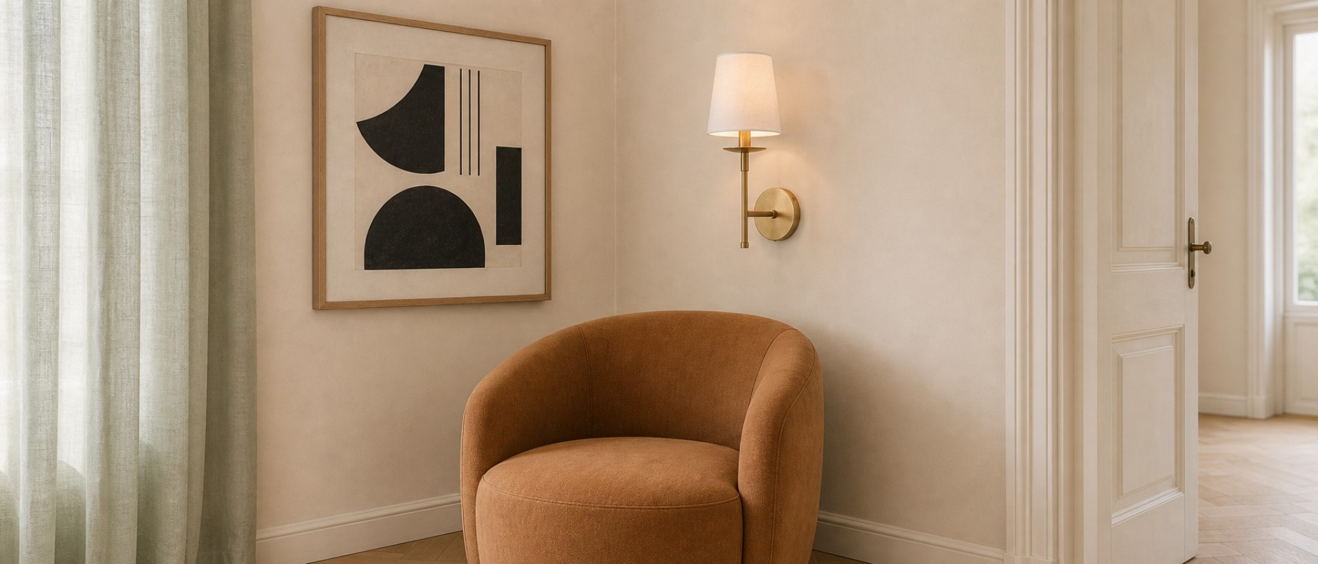 Rowan Wandleuchte in einem Sitzbereich