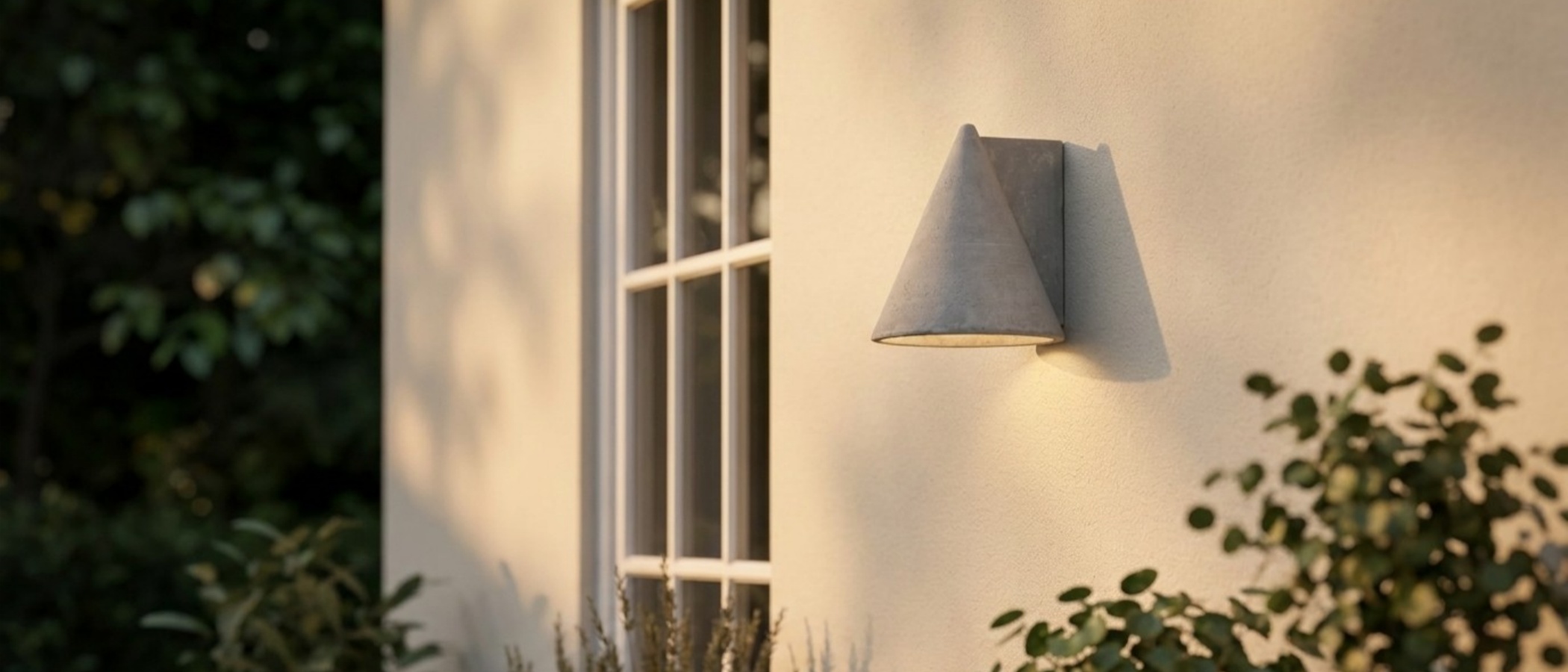 Tapered Shade Concrete Wall Lamp als stimmungsvolle Wandbeleuchtung