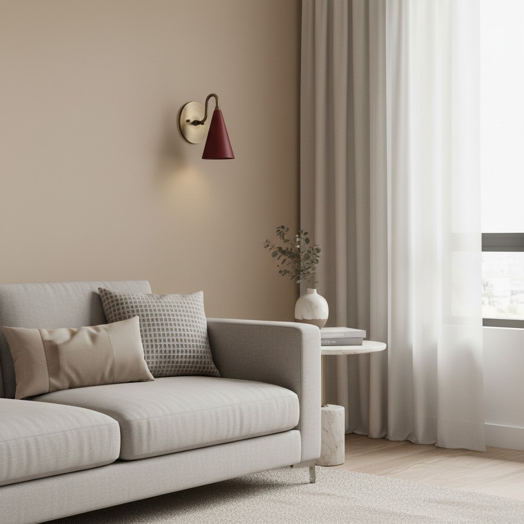 Curva Metal Wandleuchte in einem modernen Raum