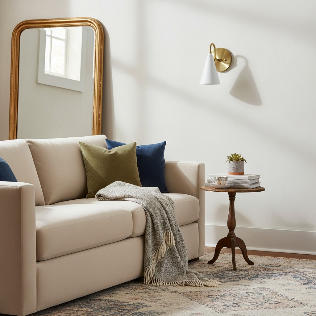 Curva Metal Wandleuchte im Wohnzimmer