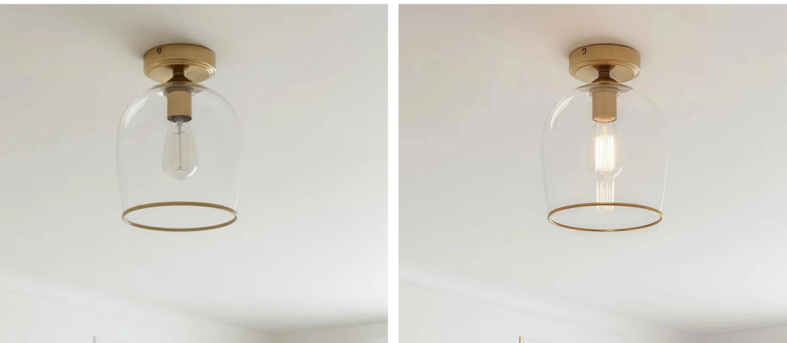 Comparación del interruptor de luz Brazara mostrada como una imagen de dos paneles