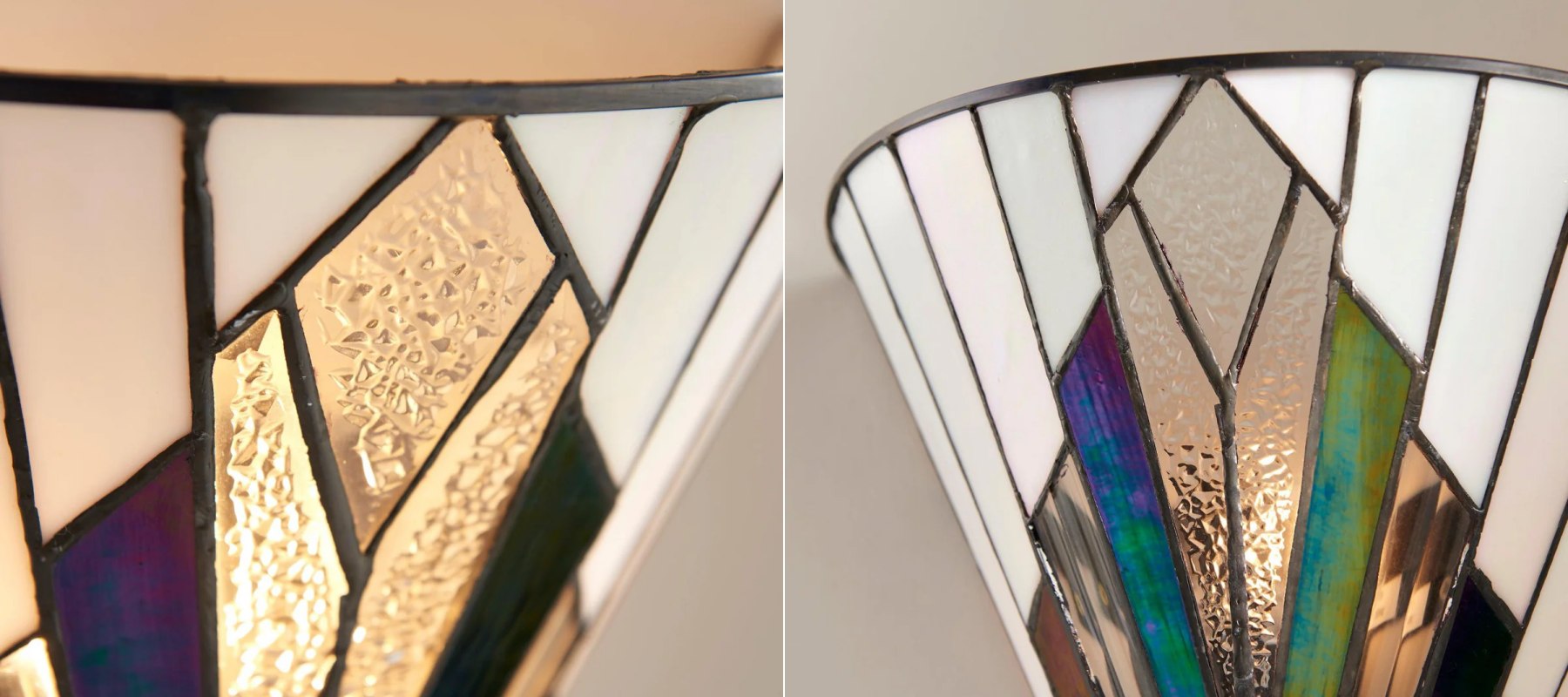 Nahaufnahme des TiffStar Buntglas-Lampenschirms