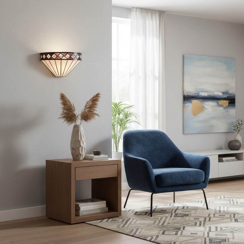 TiffStar Wandleuchte im Wohnzimmer