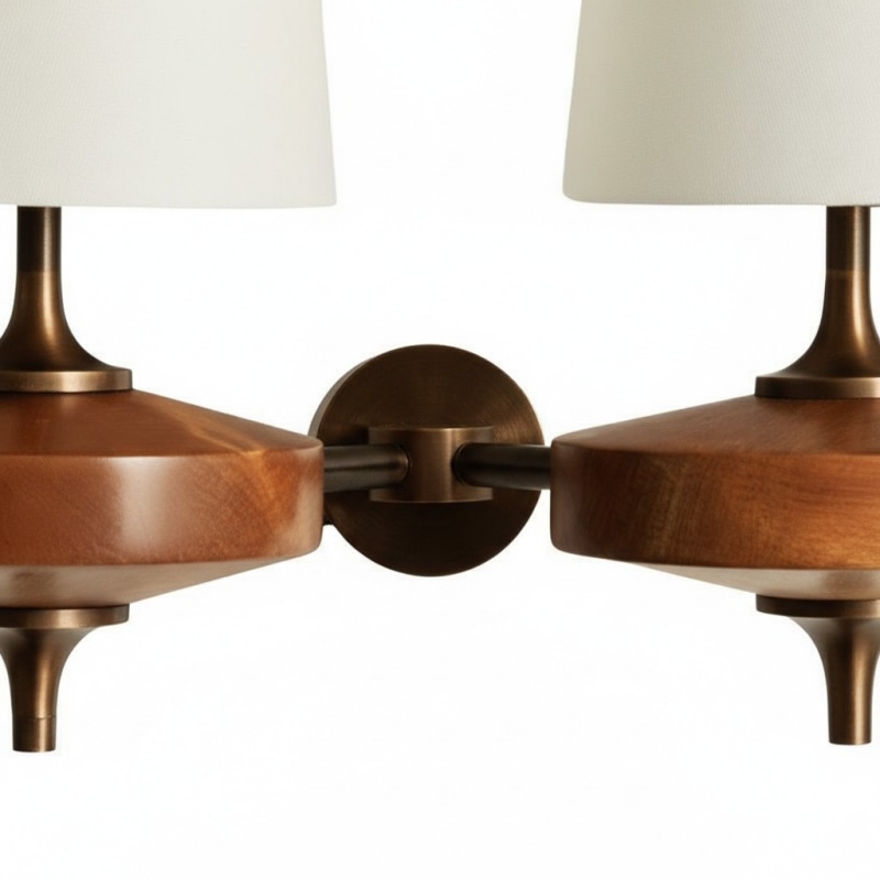 Detail der Holz- und Metallkonstruktion