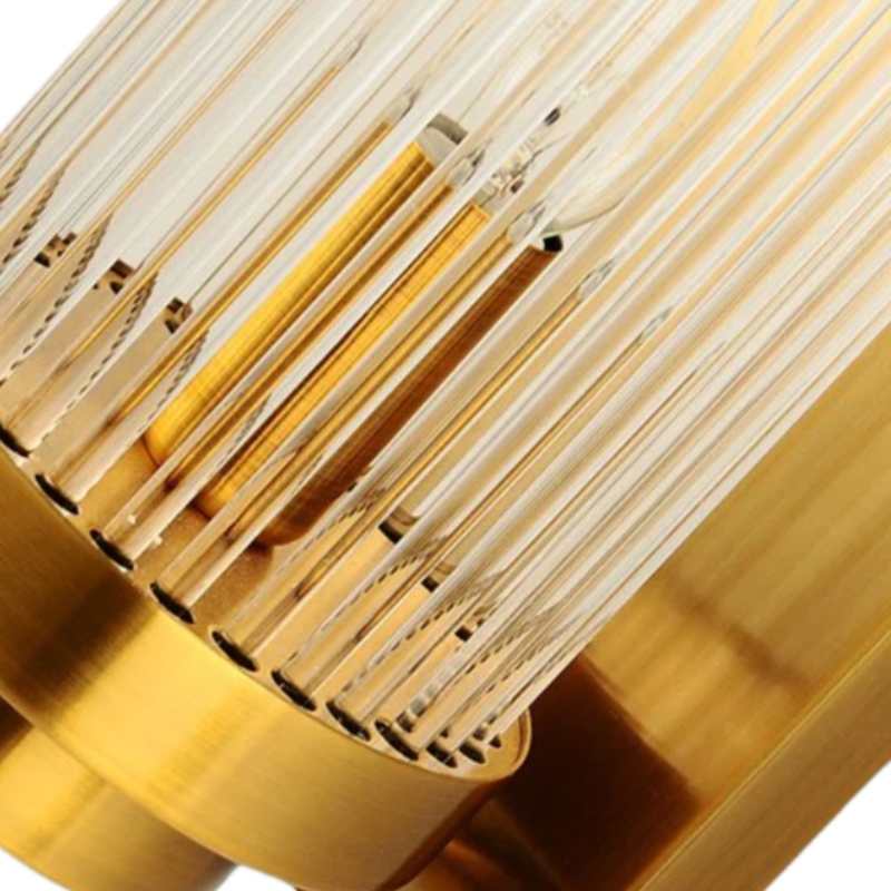 Detail des geriffelten Glaszylinders