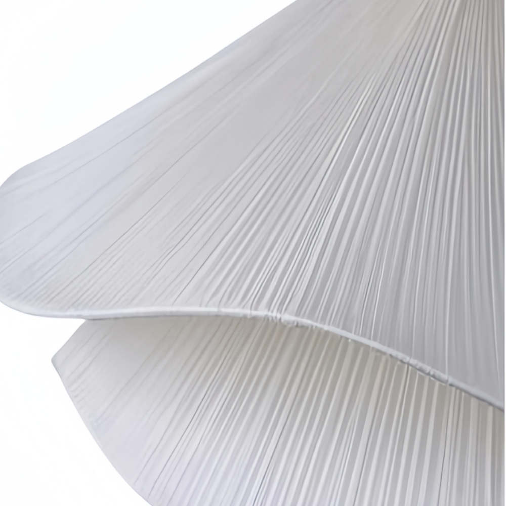 Detail des plissierten Stoffschirms