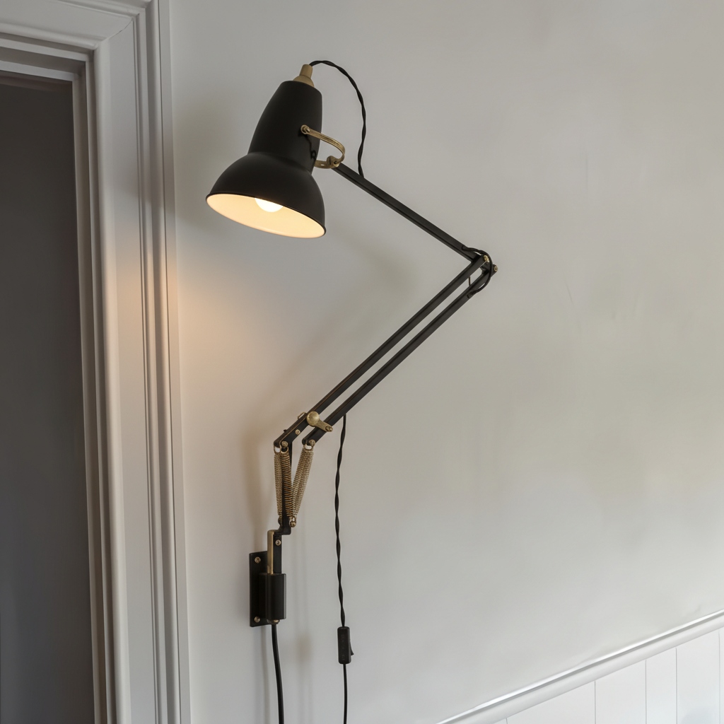 Kundenfoto der schwarzen Modryx Wandleuchte an der Wand