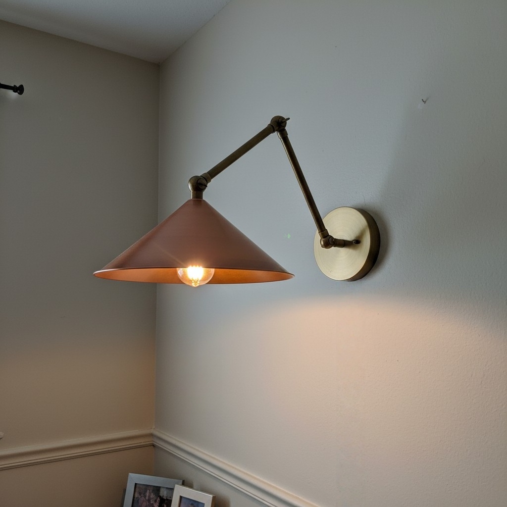 Kundenfoto der Conique Wandleuchte eingeschaltet