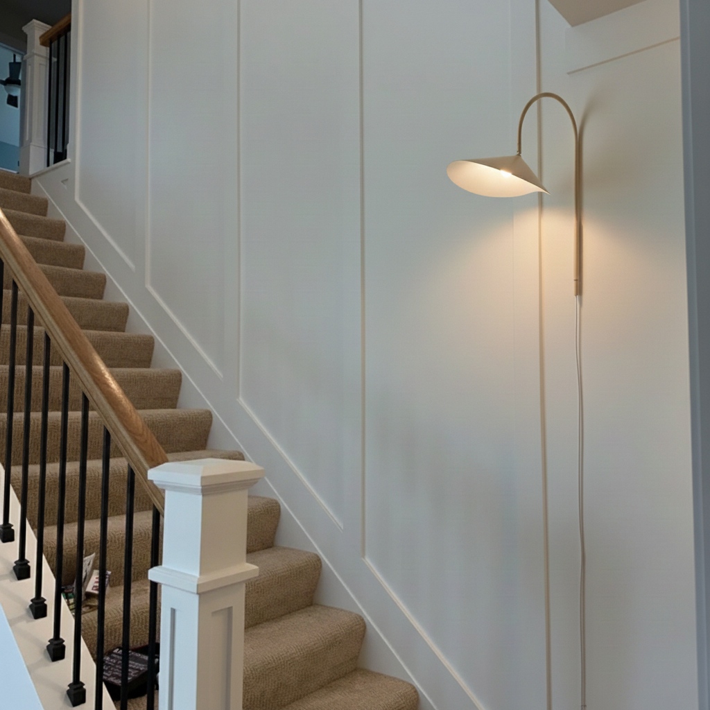 Kundenfoto der Swivora Wandleuchte an einer Treppe