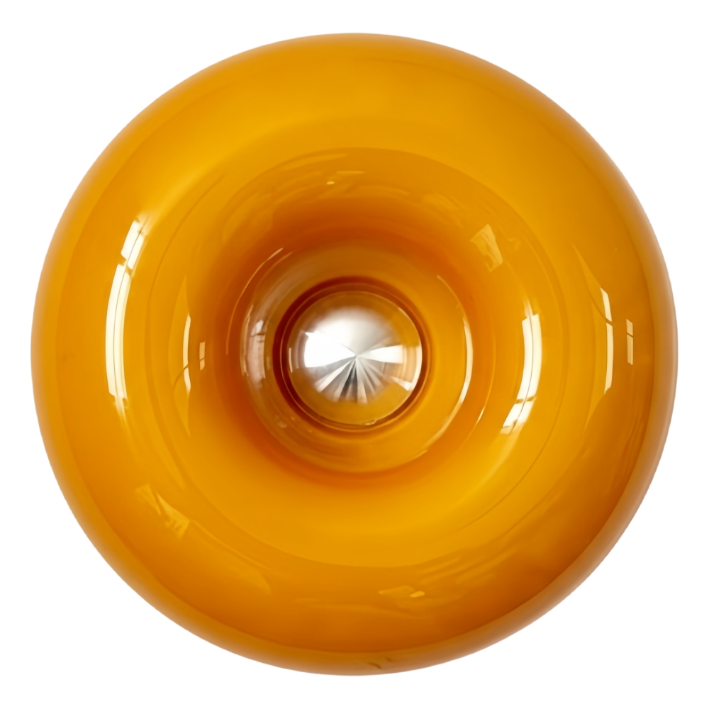 Orange Donut-Leuchte Frontansicht