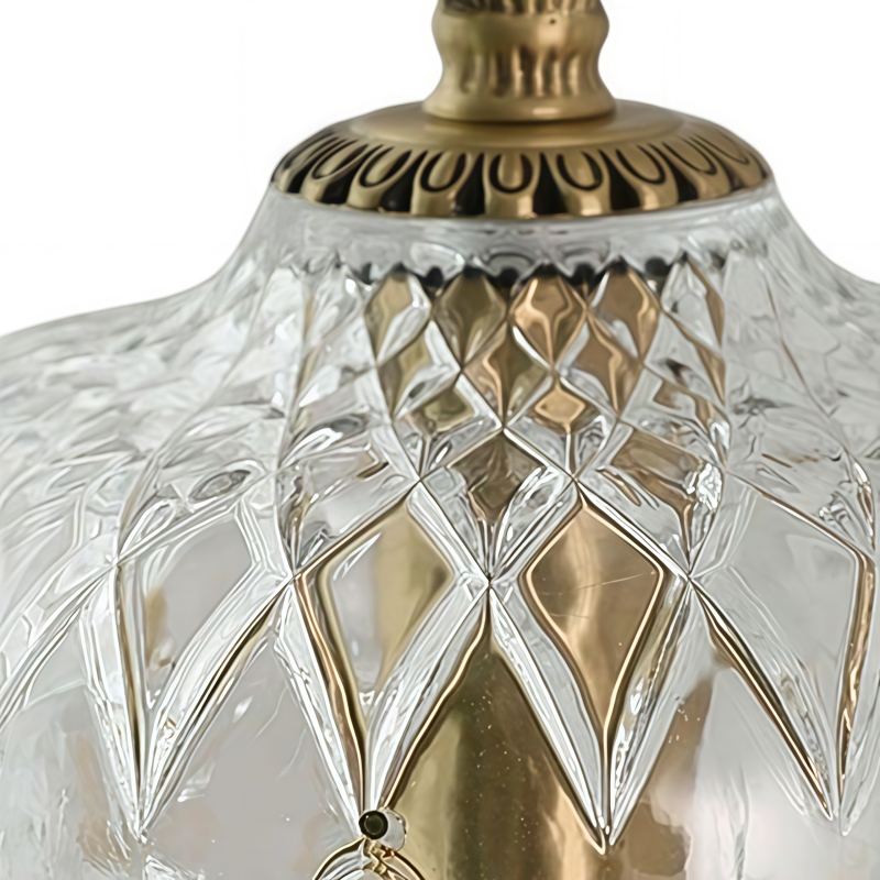 Strukturierte Glasdetails der Norivo Pendelleuchte