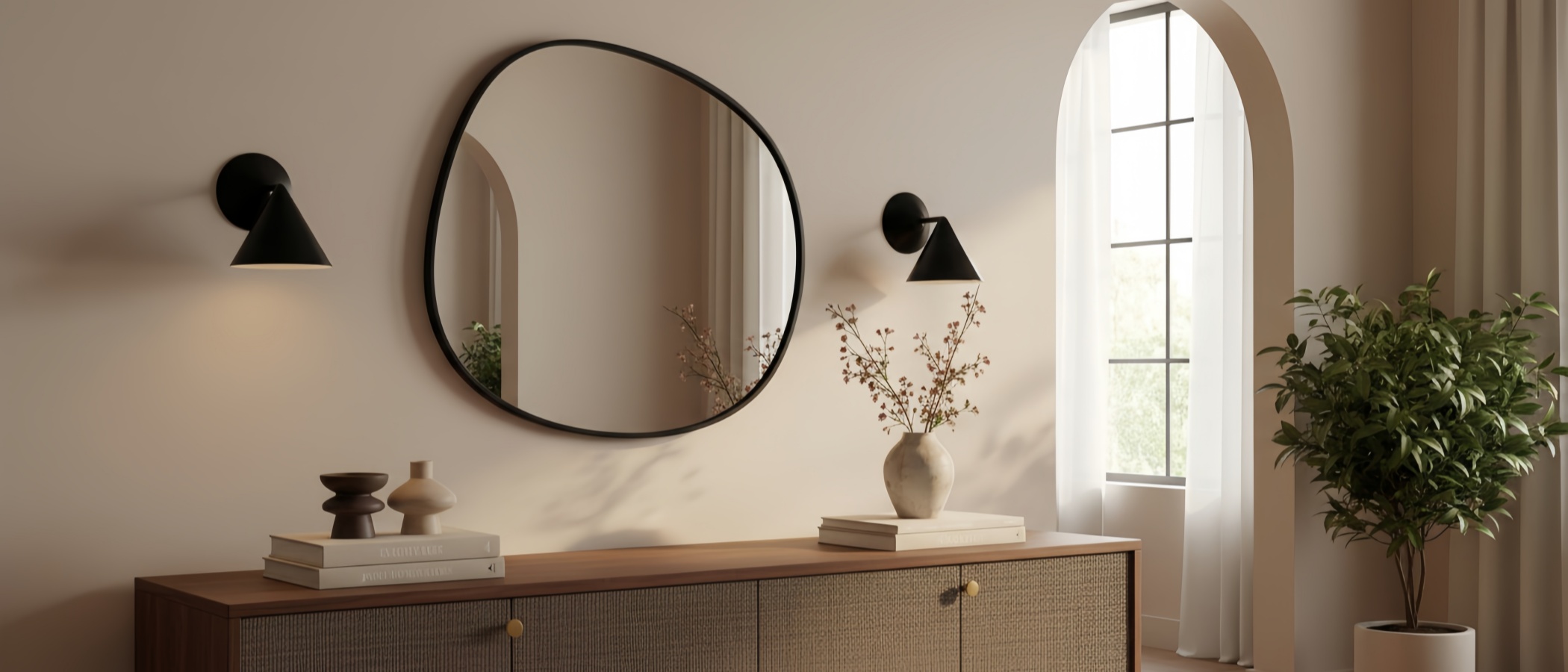 Brivana wall sconce in a bedroom setting
