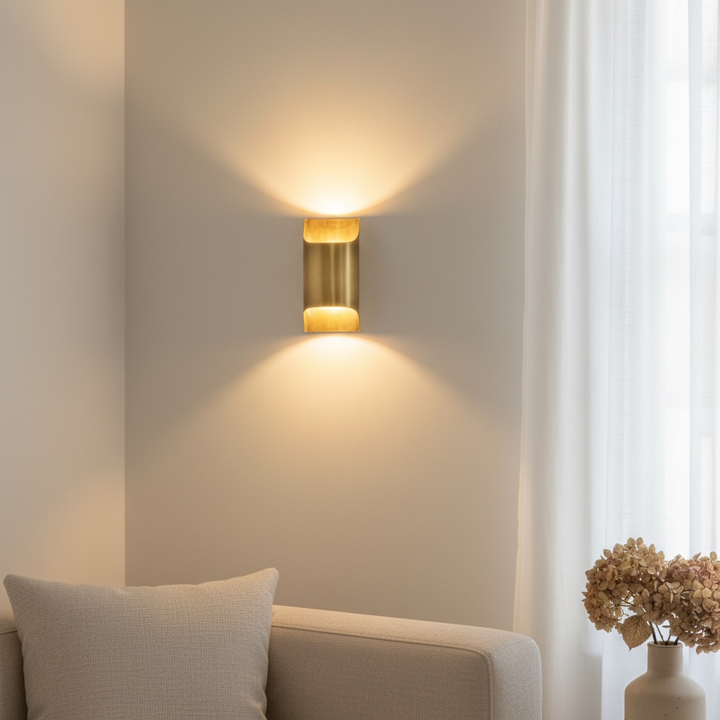 Sconique Wandleuchte auf strukturierter Wand