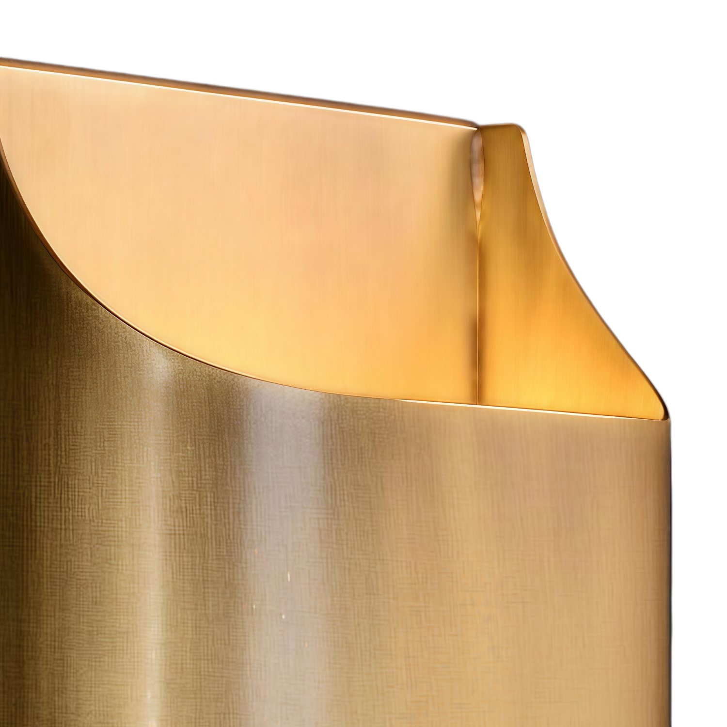 Leuchtendes oberes Detail der Messing-Wandleuchte