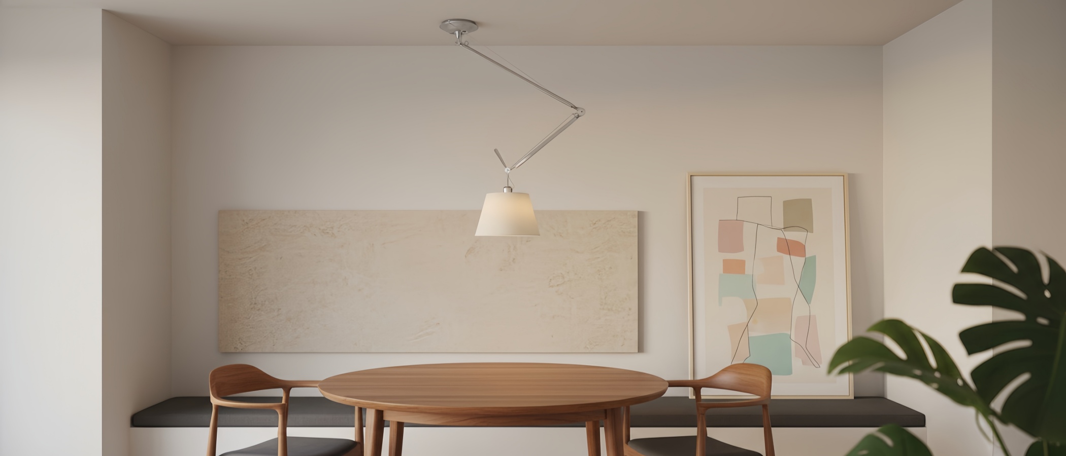 Tolomeo Deckenlampe in einem Wohn- und Esszimmer