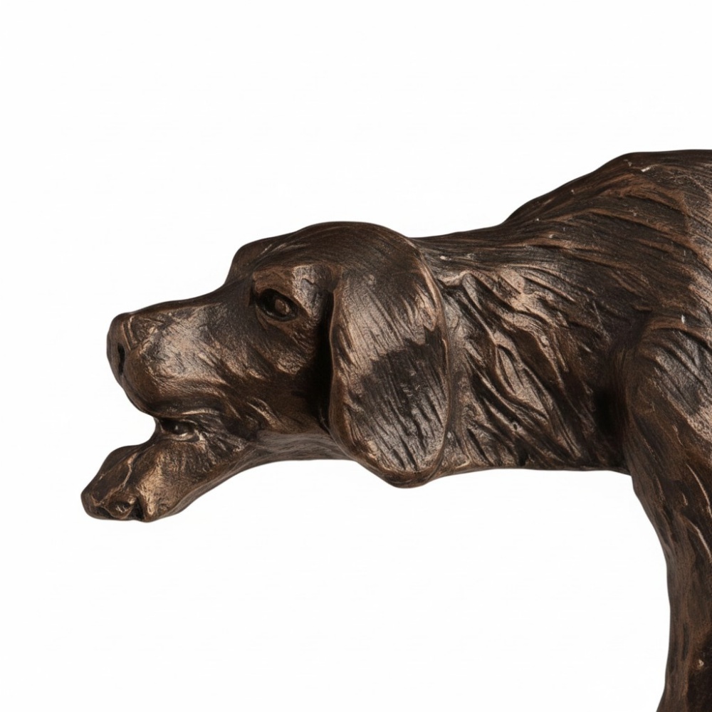 Detailansicht des Hundekopfes