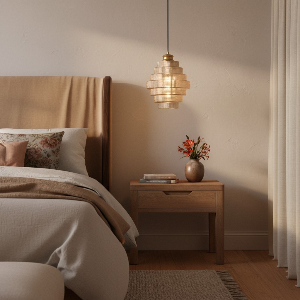 Bottis pendant light in a bedroom setting