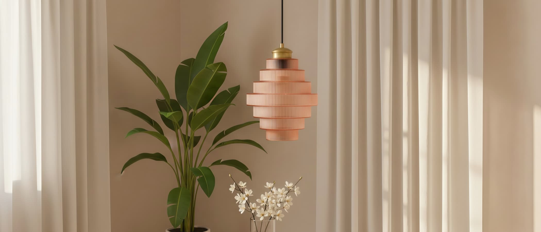 Bottis bottle-shaped striped glass pendant lamp for home lighting