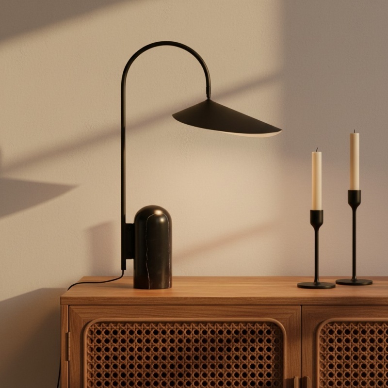 Arum Tischleuchte auf Sideboard