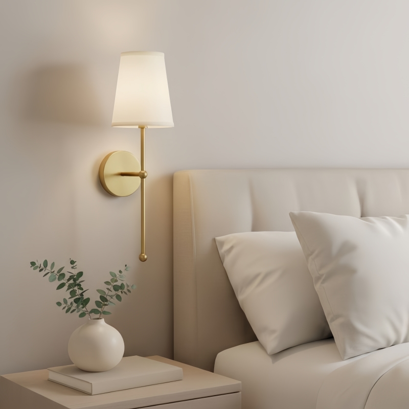 Meshara Wandleuchte im Schlafzimmer