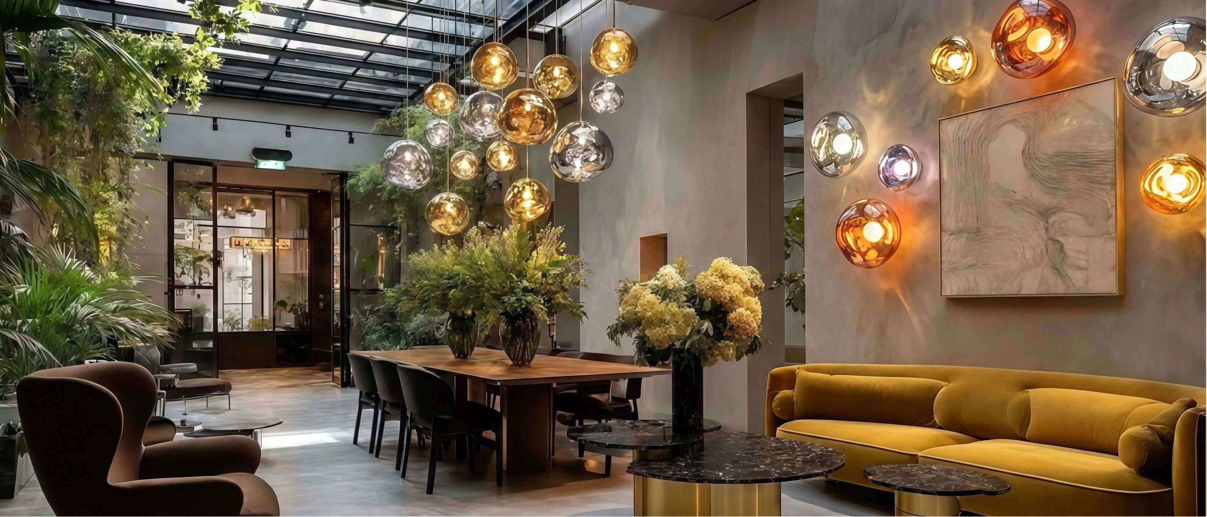 Melt Pendant Light in verschiedenen Innenräumen