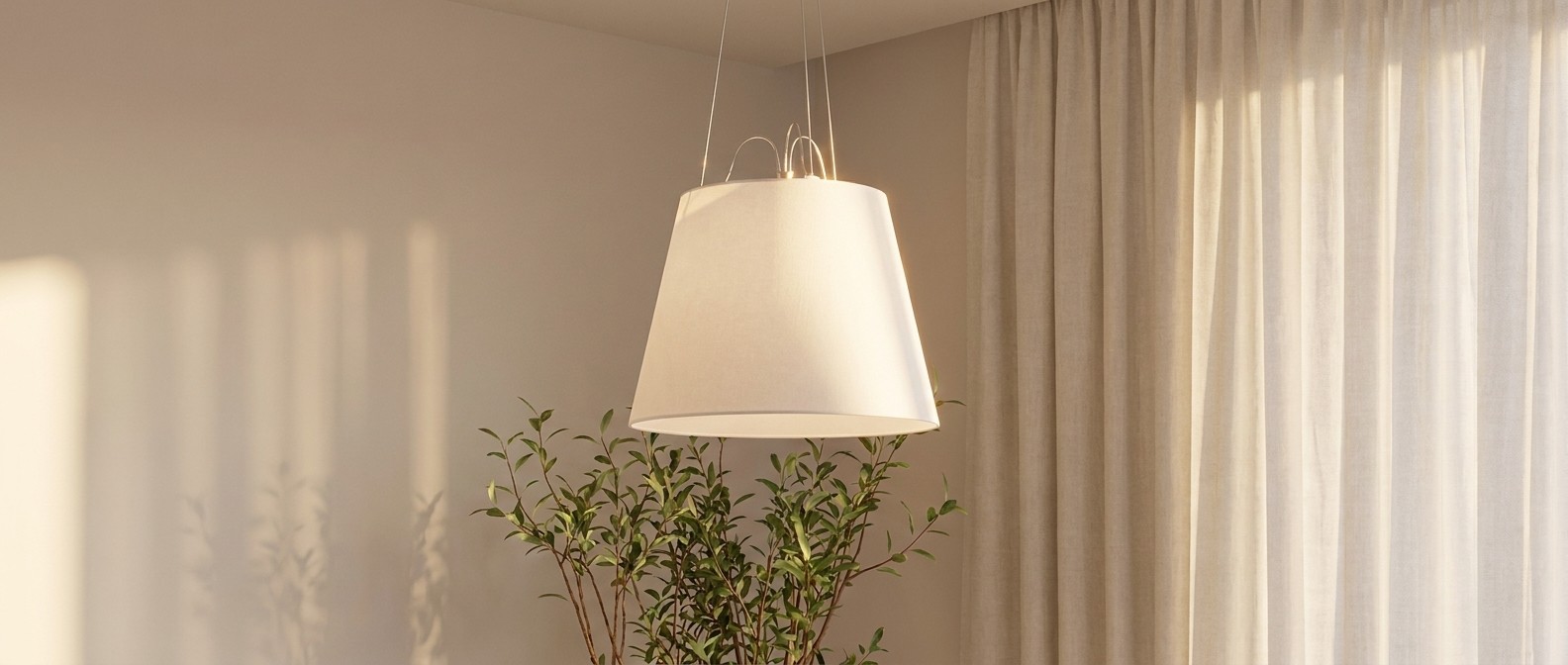 Tolomeo Mega pendant lamp in a modern room setting