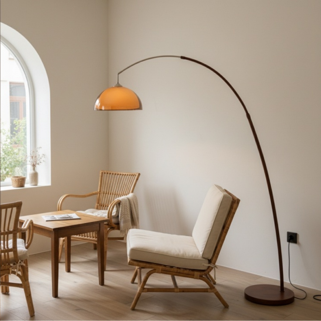 Afterglow Stehlampe in heller Leseecke