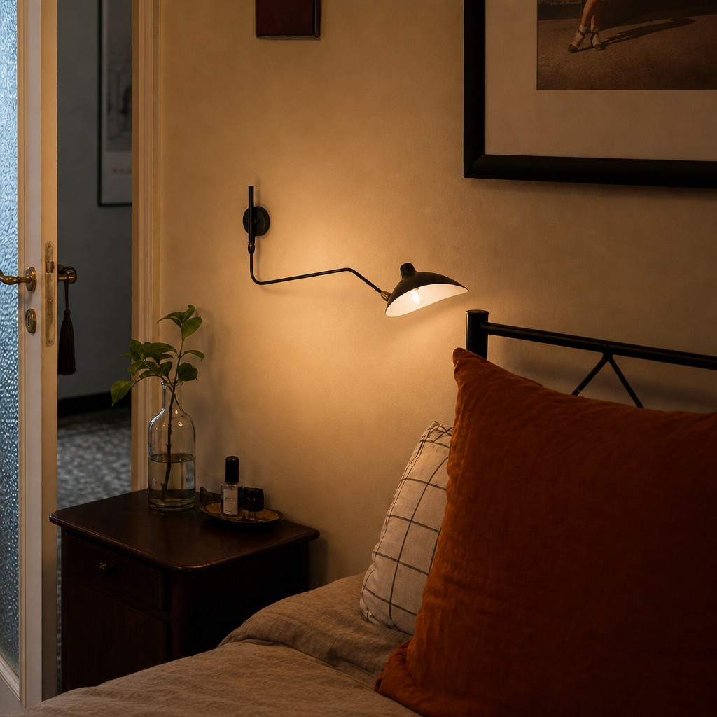 Kundenfoto der Wandleuchte im Schlafzimmer