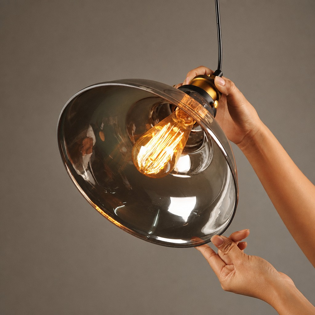 Levy pendant glass shade detail