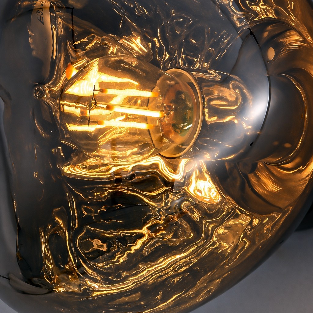 Beleuchteter Glasschirm der Melt Wandleuchte