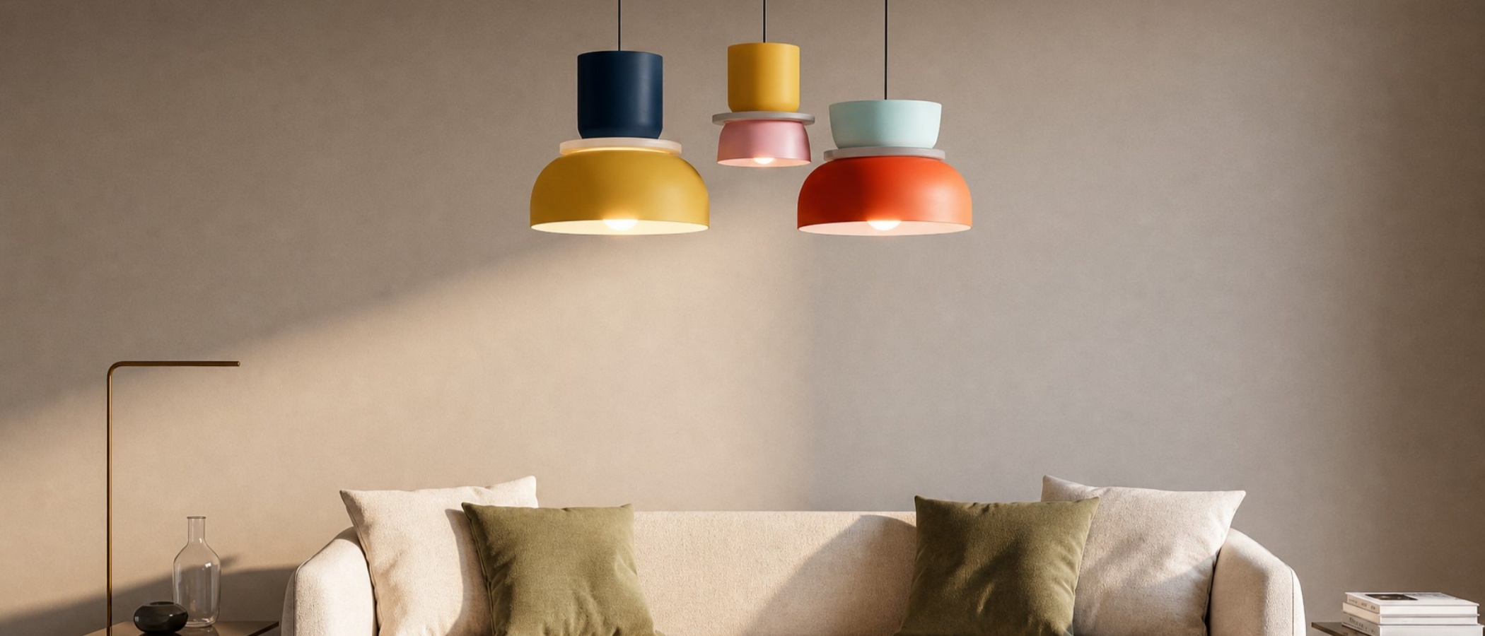 Acrybowlia Pendellampe in modernem Essbereich