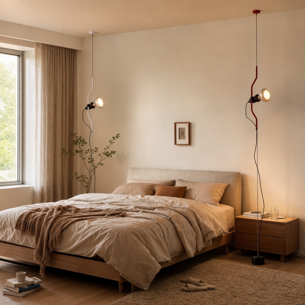 Höhenverstellbare Lampe für Deckenhöhen bis zu 400 cm.