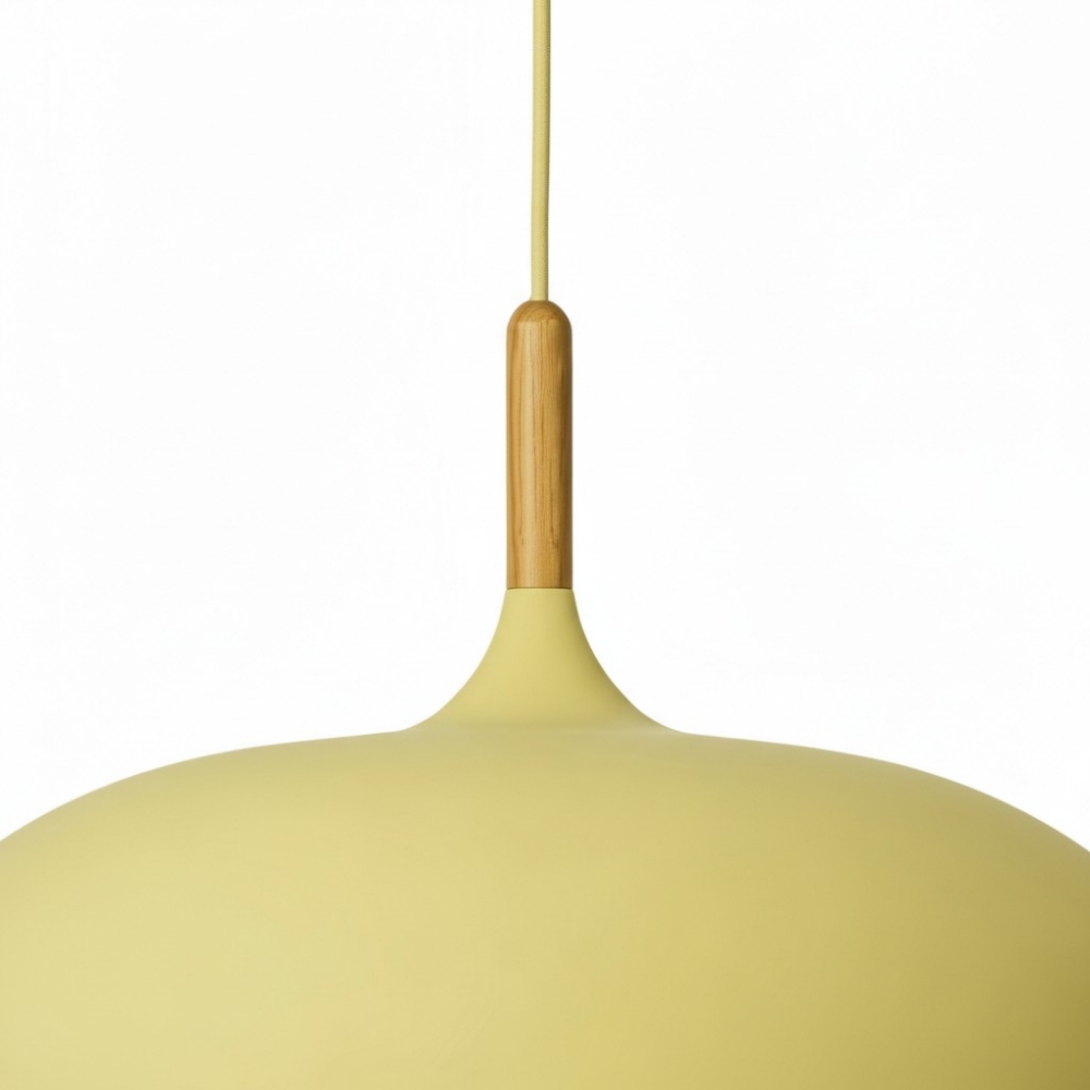 Gelbe Pendelleuchte Detail