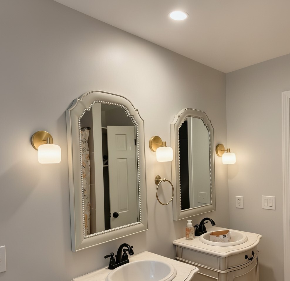 Kundenfoto mit Lirra Wandleuchten im Badezimmer
