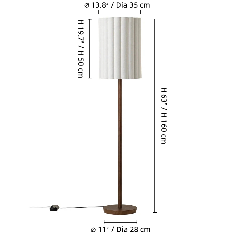 Abmessungen der Linbron Stehlampe
