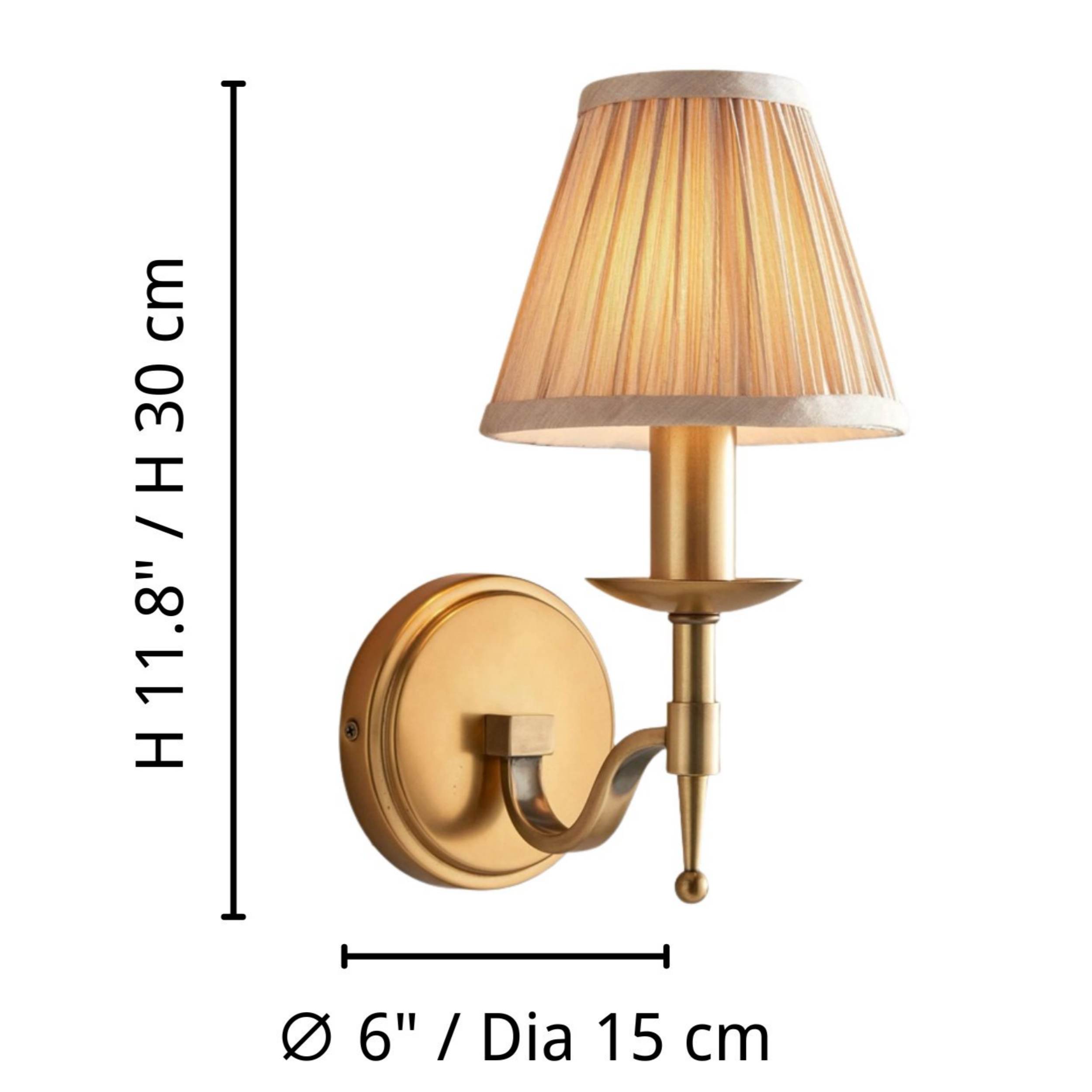 Tela single wall sconce dimension diagram
