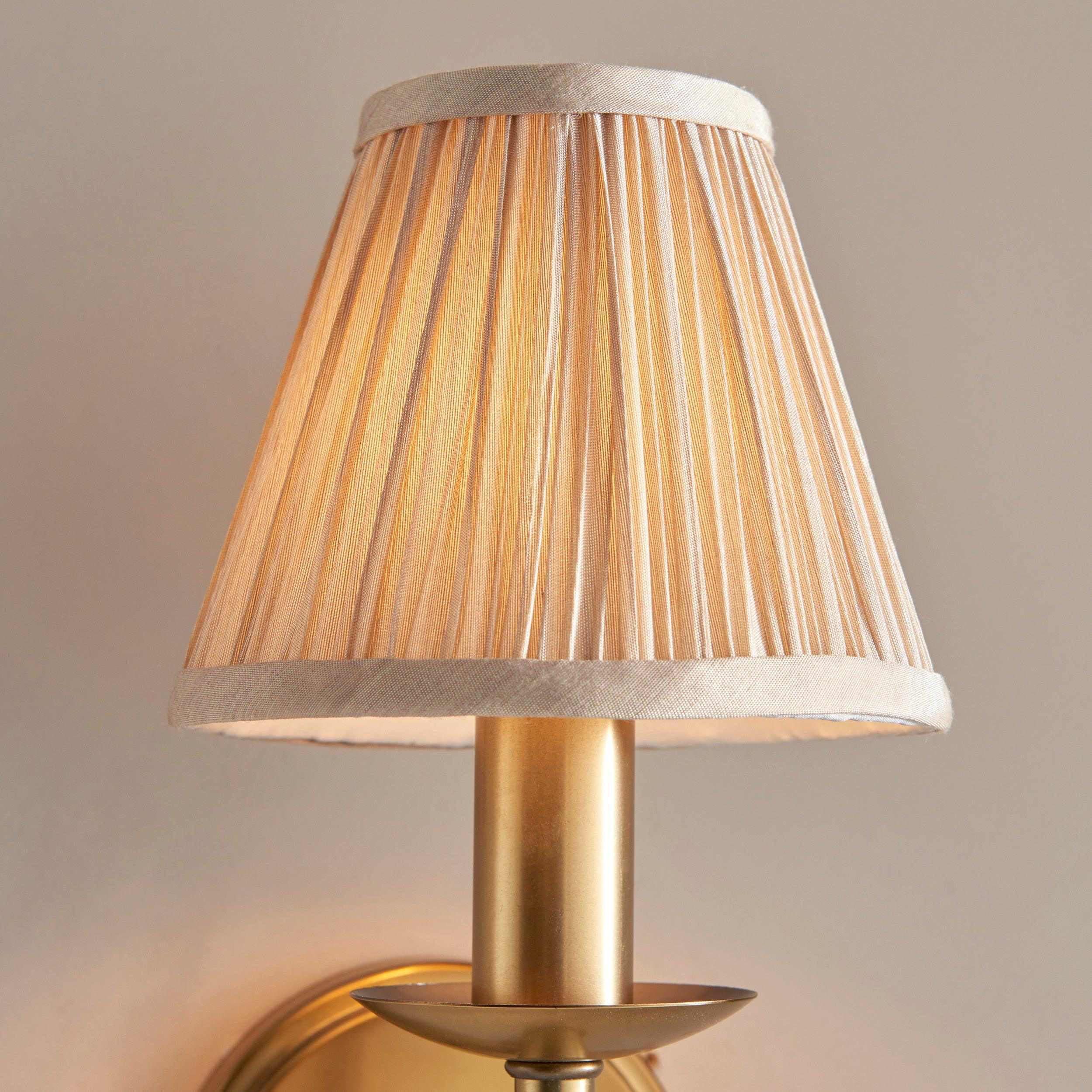 Close-up of Tela pleated fabric shade