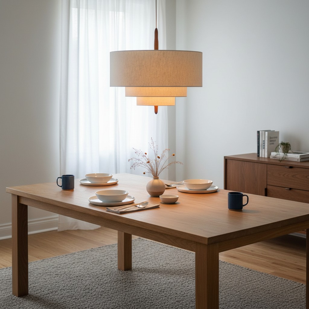Softlume Pendelleuchte über Couchtisch
