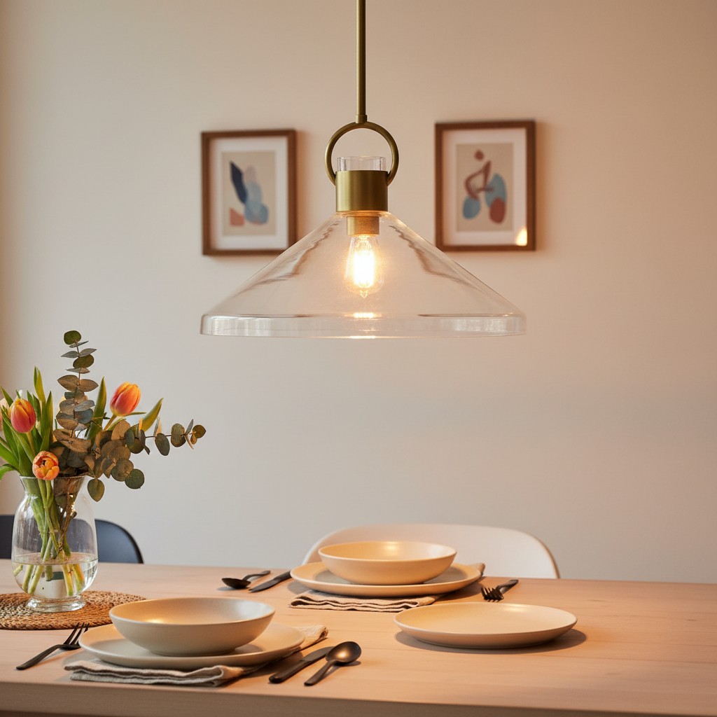 Orvessa Pendelleuchte mit warm eingeschaltetem Licht