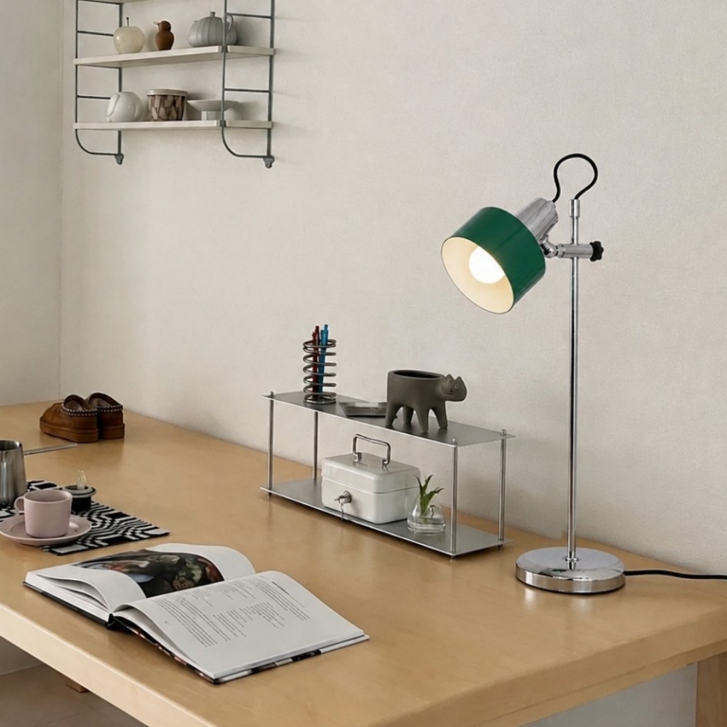 Zaaranżowane wnętrze z lampą stołową Bauhaus