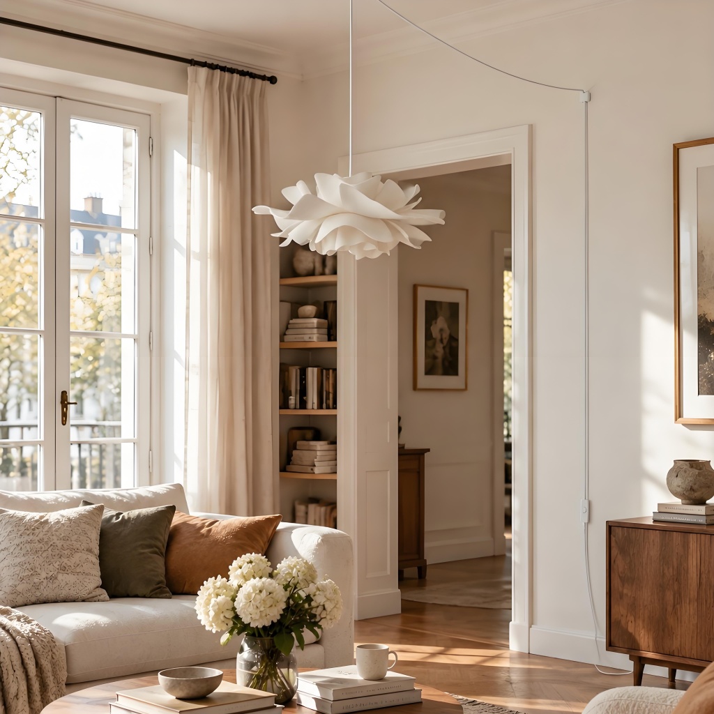 Sculptural Flower Pendant Lamp