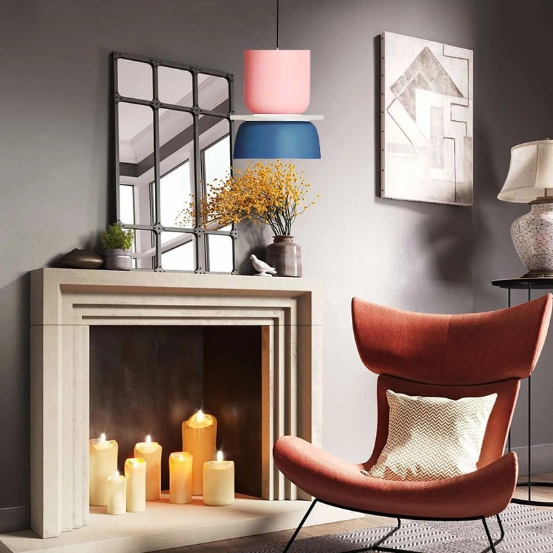 Macri Acrylic Colorful Bowl Shade Pendant Light For Kitchen