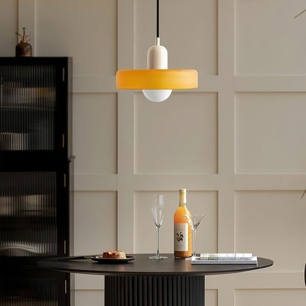 Morandi Disc Orb Glass Pendant Lamp S8