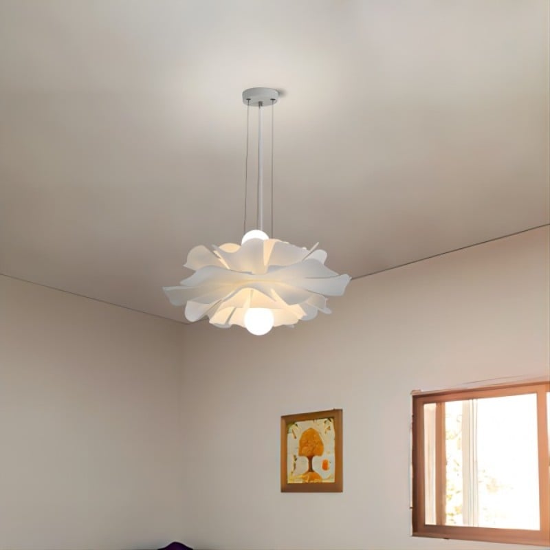 Nordic White Lotus Flower Pendant Light S30